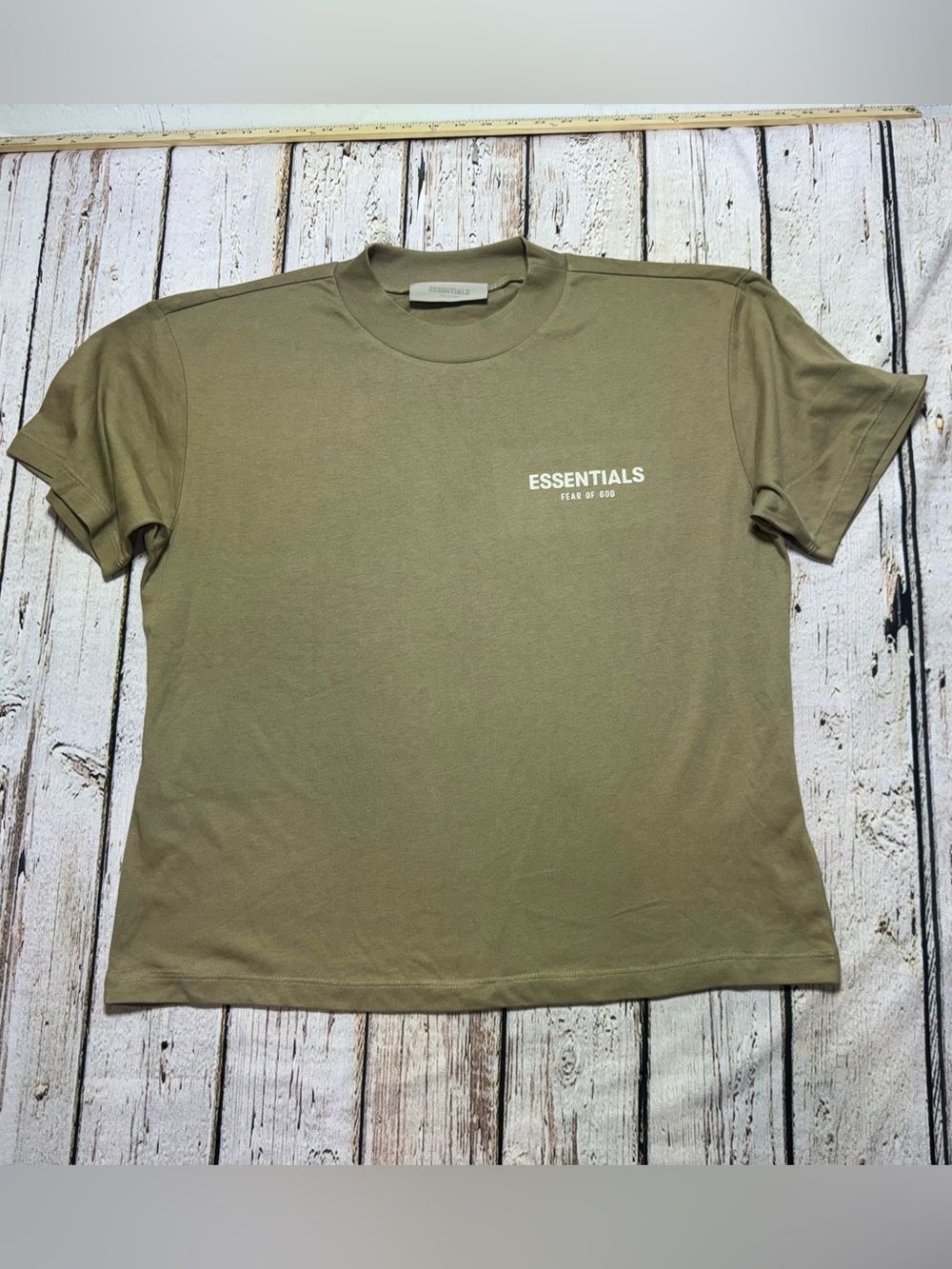 Fear of God ESSENTIALS Olive Green Short-Sleeve Logo T-Shirt Men’s XL